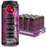 HELL ENERGY DRINK 500ml BLACK CHERRY 12/1 P-1