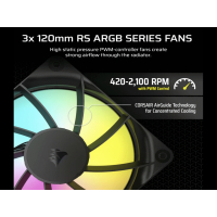 CORSAIR NAUTILUS 360 RS AIOLiquid CPU Cooler, Black,RS120LGA1851, LGA1700, AM5, AM4