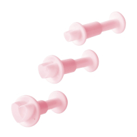 Mali Set Utiskivača Za Fondan - Srce 3/1 Roze