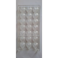 Plastični kalup za praline srca sa šarom B652