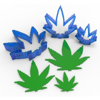 Set sjekača za fondan- Marihuana 3kom