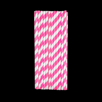 Papirna Slamčica - Roze Spiralna 20cm