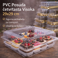 PVC Posuda cetvrtasta Visoka 29x29 cm (Anais 2091)