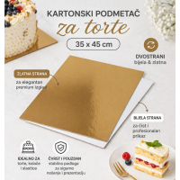 Podmetac Zlatni/Bijeli 3mm- 35x45cm 25/1