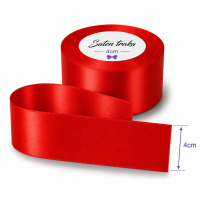 Saten traka 4 cm crvena