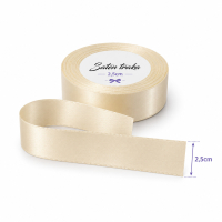 Saten traka 2,5 cm bež