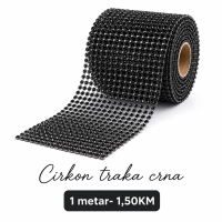 Cirkon traka crna 1m x 12 cm