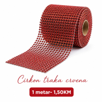 Cirkon traka crvena 1m x 12 cm