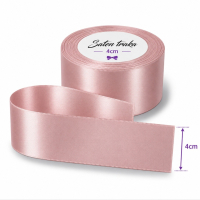 Saten traka 4 cm prljavo roza