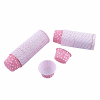 Korpice Za Muffine 50kom 5cm - Roze Sa Tufnama