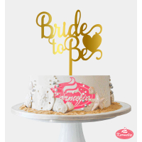 Topper "Bride to Be" - Zlatni