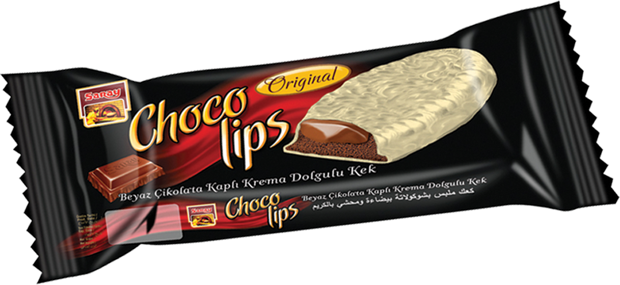 SARAY CHOCO LIPS BISKVIT BIJELA COKOLADA 25g 24/1 P-6