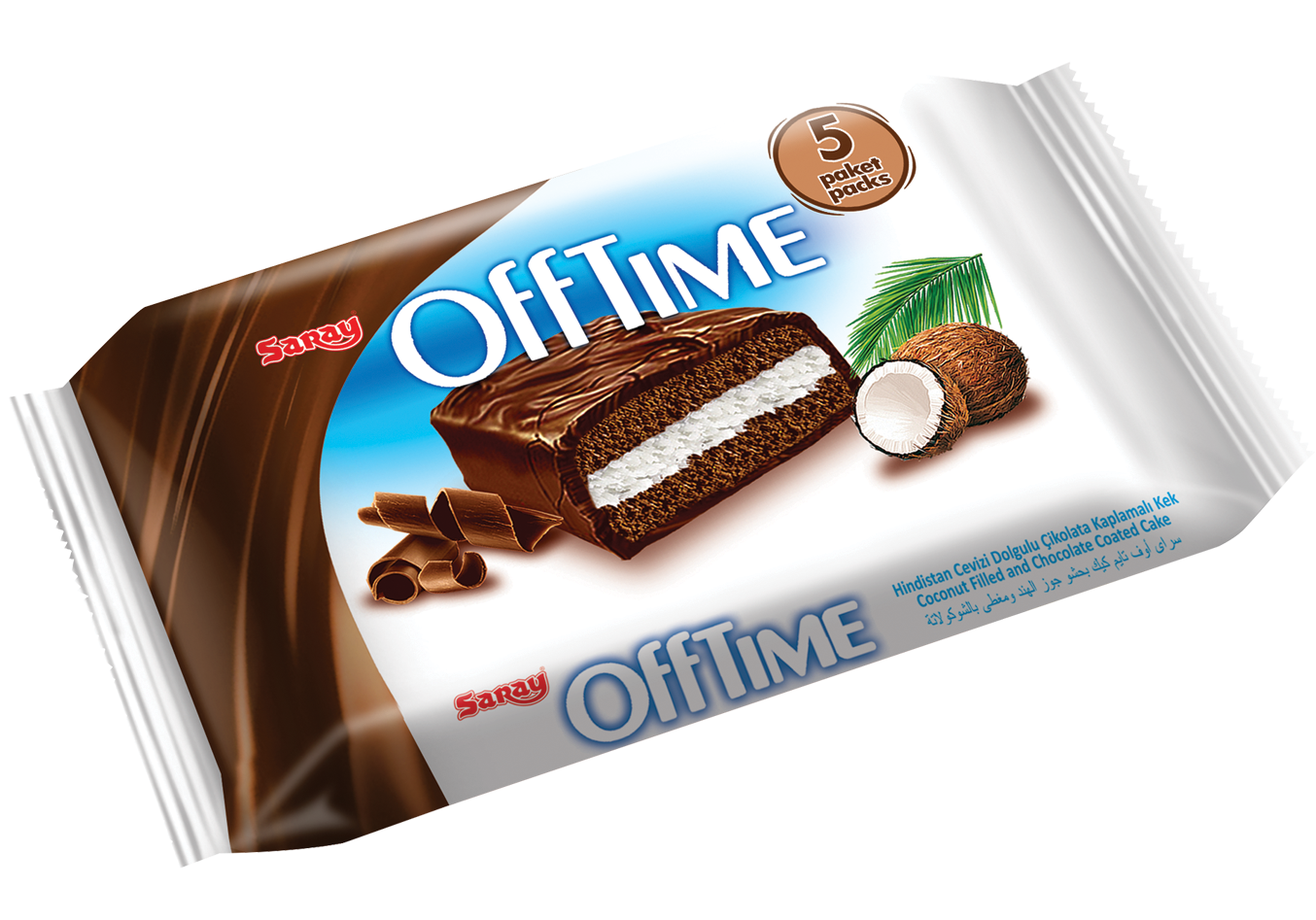 SARAY OFFTIME COKOLADNI BISKVIT PUNJENA KOKOSOM 5X27g P-24