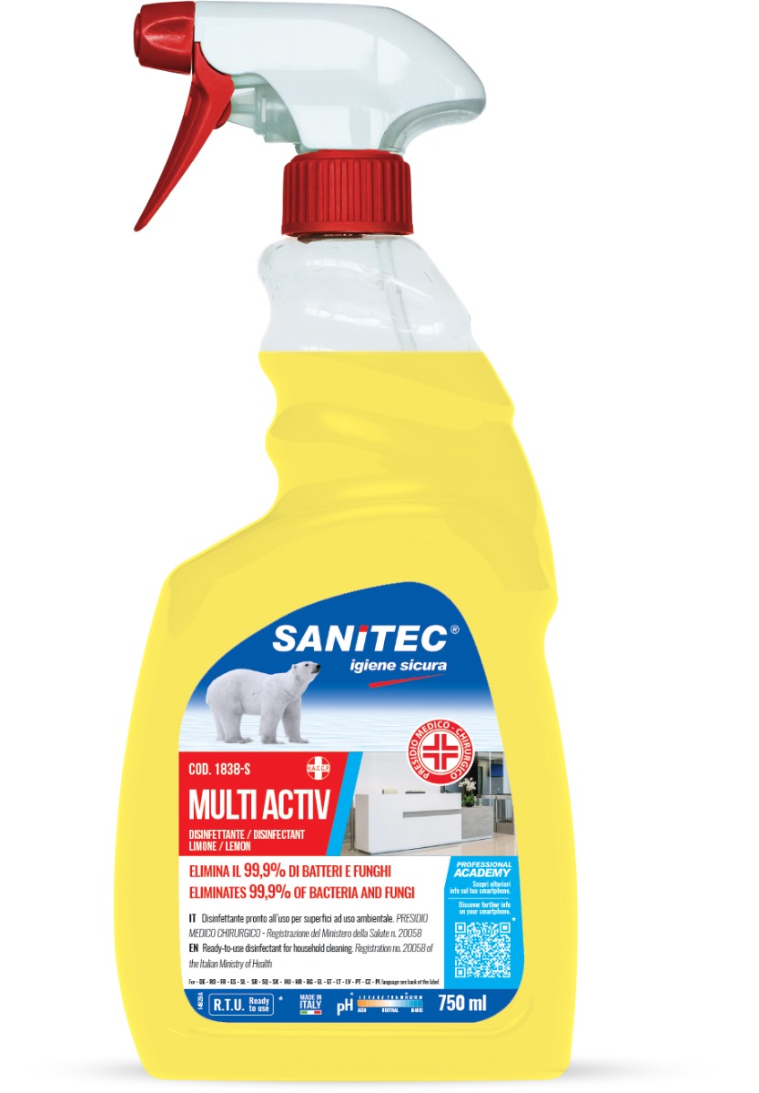 MULTI ACTIV - SANITEC - Dezinficijens 750 ml Limun