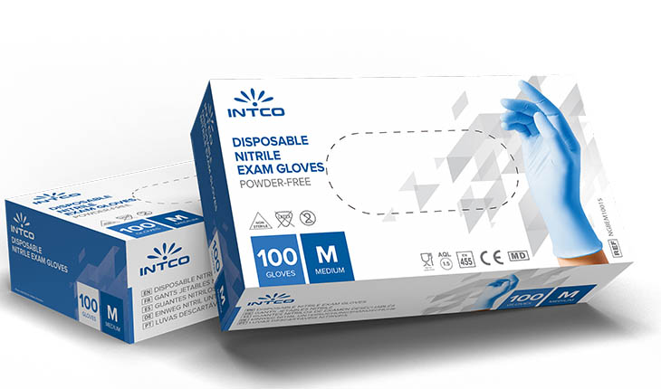 Nitril rukavice NIMEDA/INTCO klasična plava L 100/1