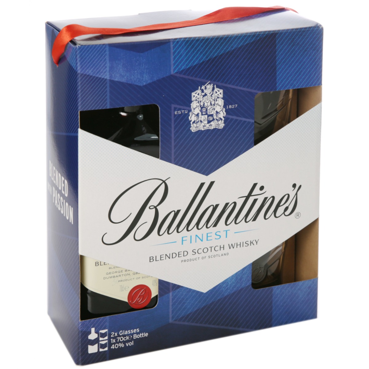 BALLANTINE'S FINEST 0.7l + 2 GLASS 