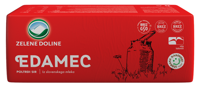SIR EDAMEC 45%mm VELIKI cca 2,50kg Zelene Doline