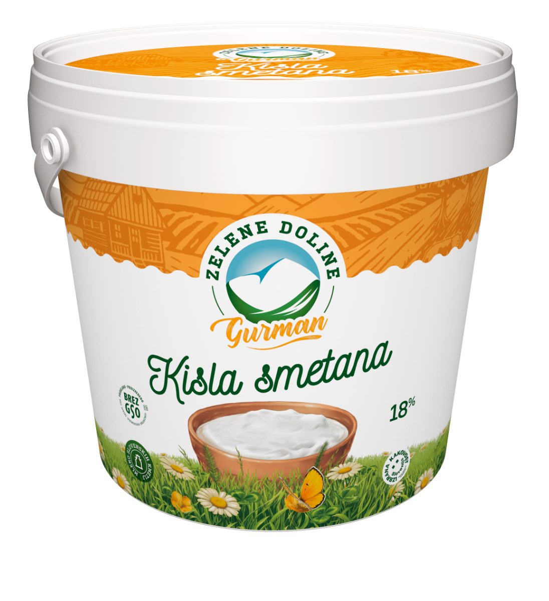 KISELO VRHNJE 18%mm 0,9 kg Zelene Doline
