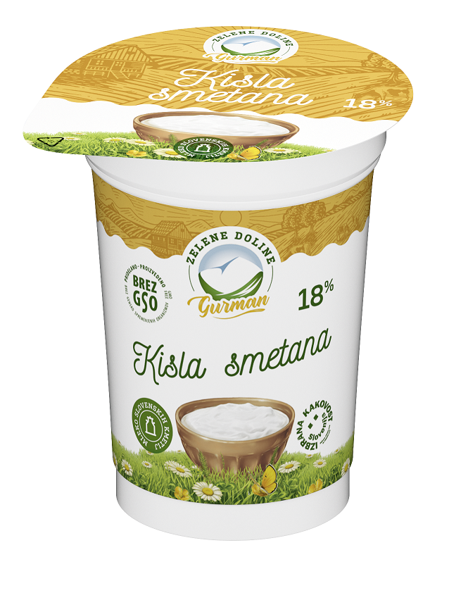 KISELO VRHNJE 18%mm 180gr Zelene Doline