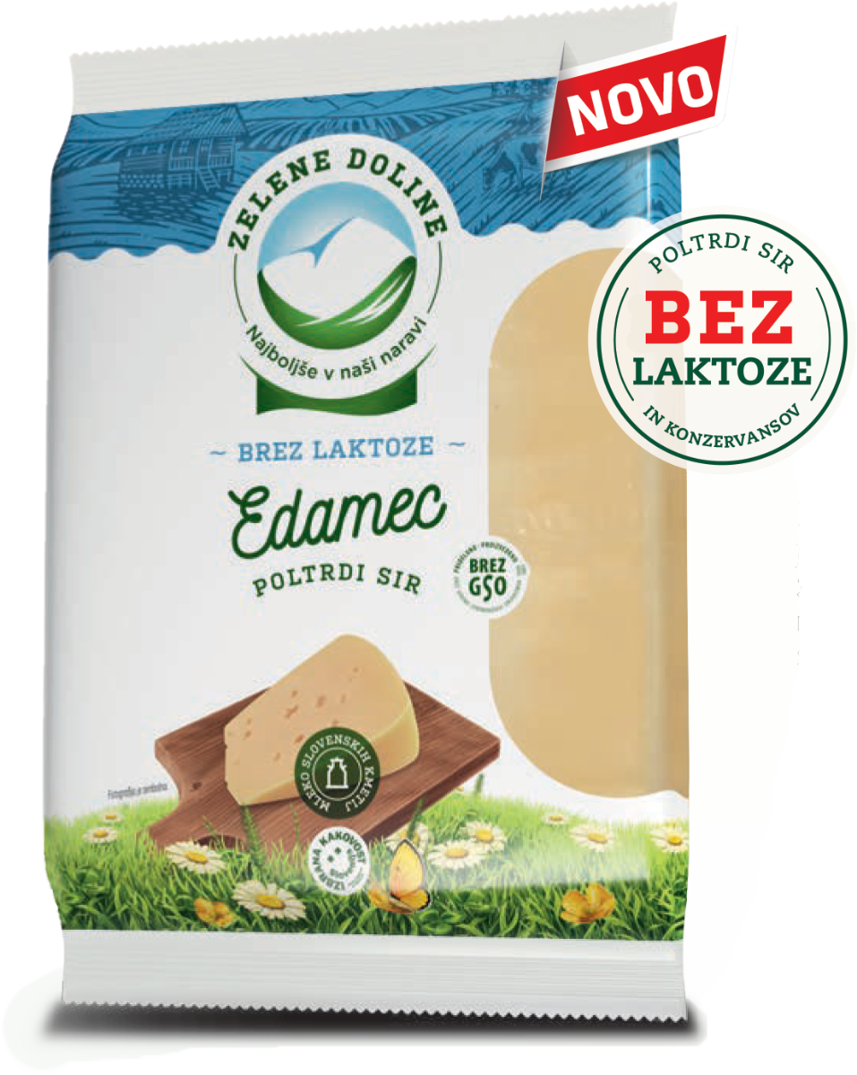 SIR EDAMEC  BEZ LAKTOZE 300g Zelene Doline