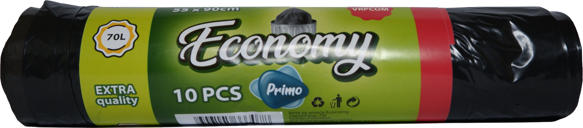 KESE ZA SMEĆE 70 L 10/1 crna sa vrpcom PRIMO