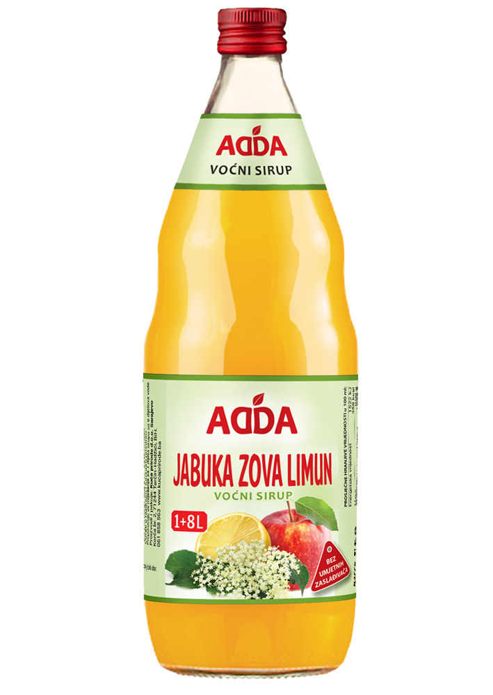 VOĆNI SIRUP JABUKA-ZOVA-LIMUN ADDA 1l