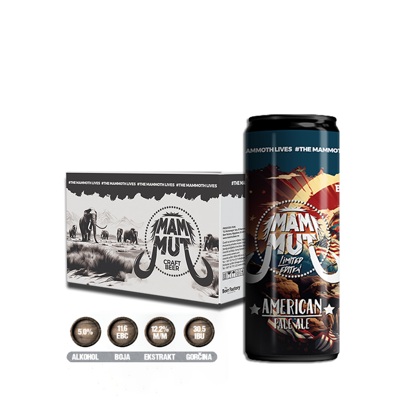 CRAFT PIVO APA 0,33L limenka 5,0% alk MammuT