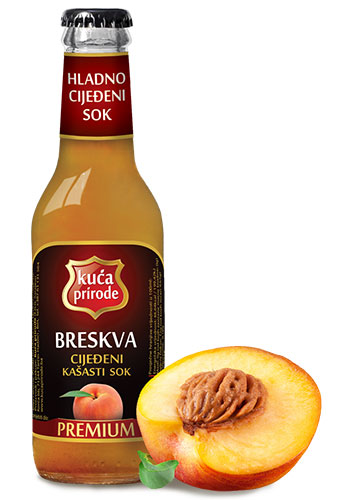 CIJEĐENI SOK OD BRESKVE 200ml PREMIUM KUĆA PRIRODE