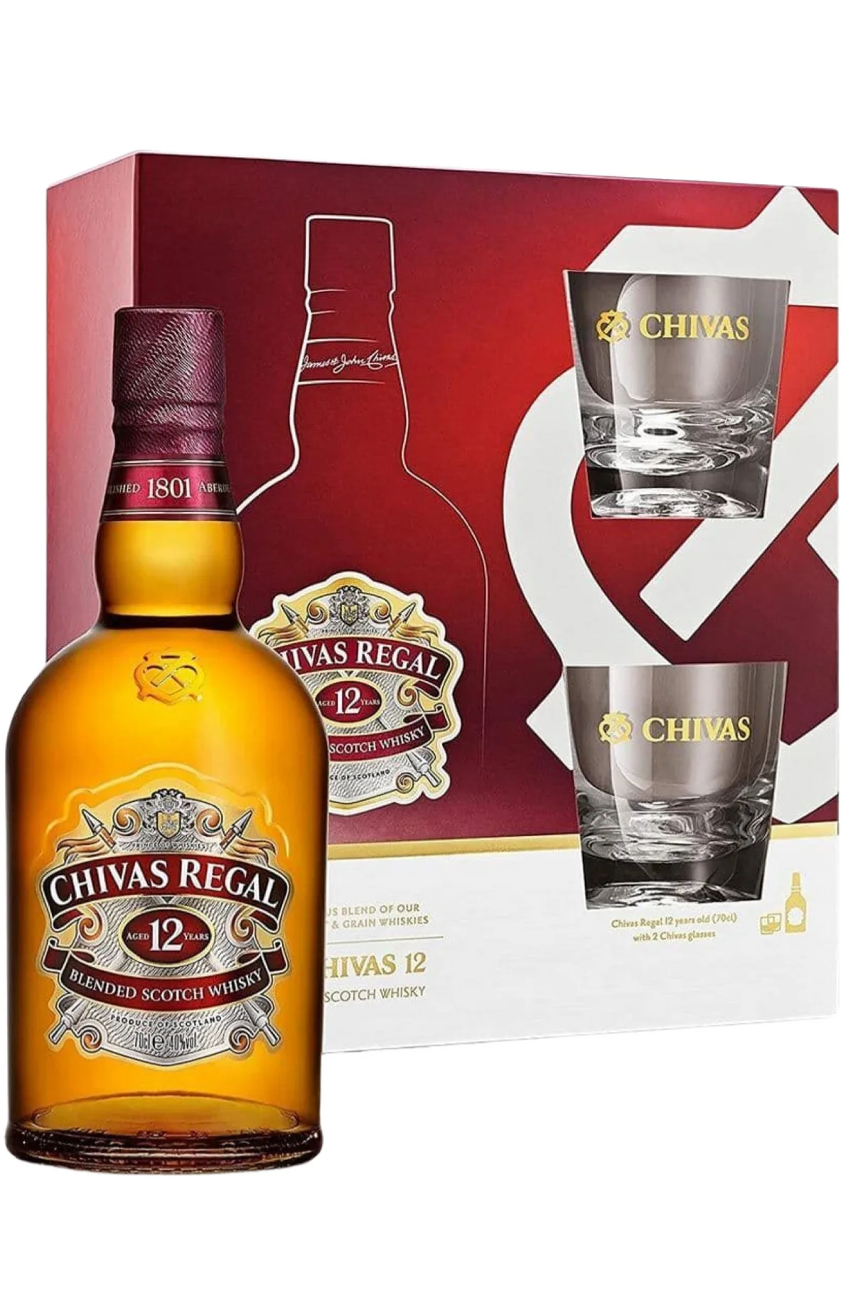 CHIVAS REGAL 12YO + 2 GLASS 