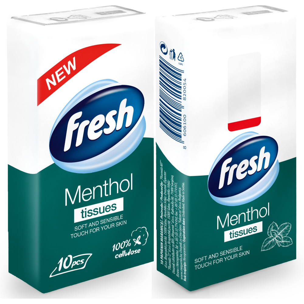 FRESH PAPIRNE MARAMICE MENTOL 10/1 P-200