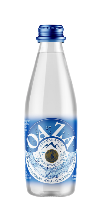 Oaza mineralna voda gazirana 0,25 l nepovr. staklo