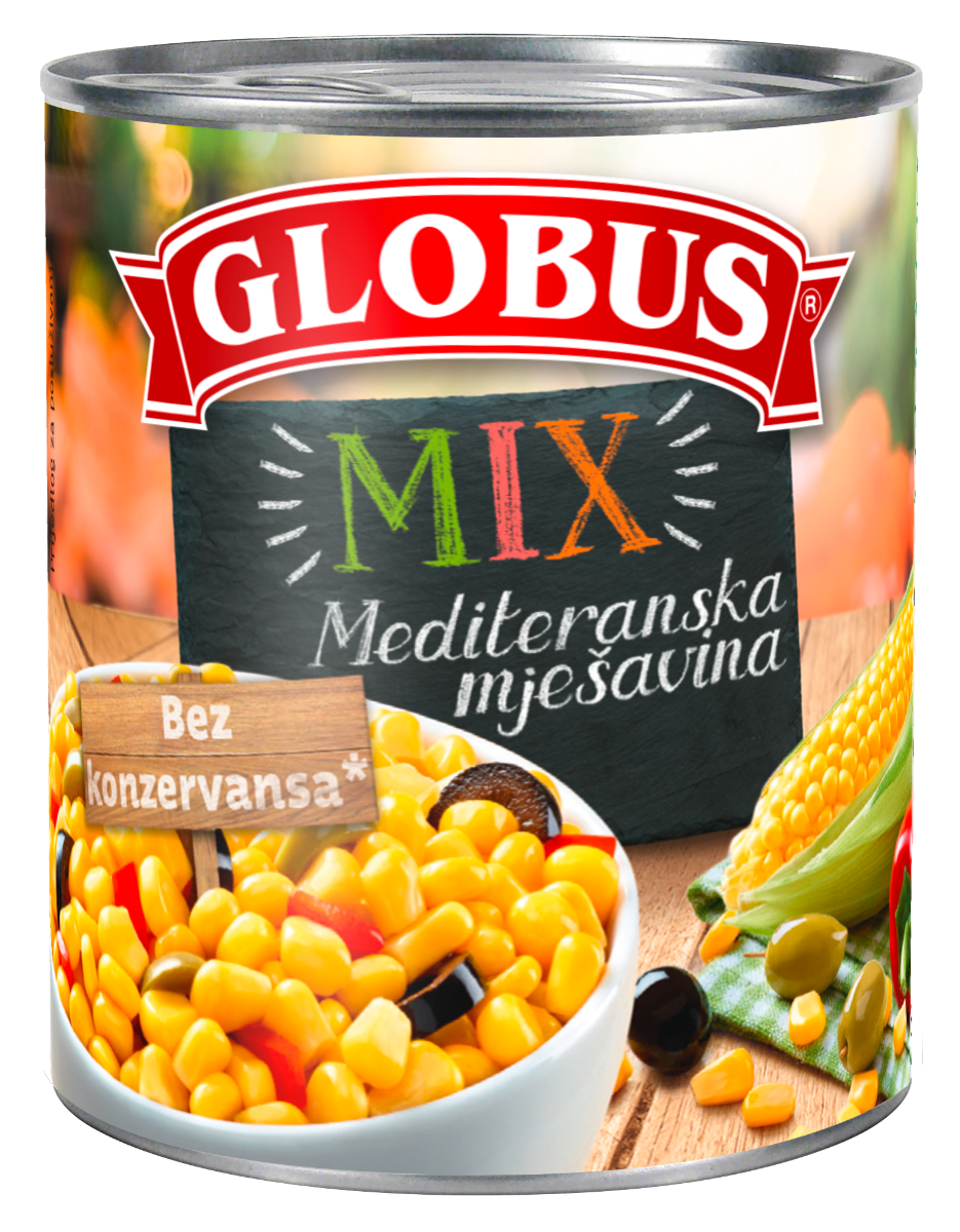GLOBUS MEDITERANSKI MIX KUKURUZA SA MASLINAMA 300g P-12