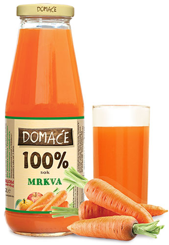 PRIRODNI SOK 100% OD MRKVE 0,72lit. DOMAĆE 