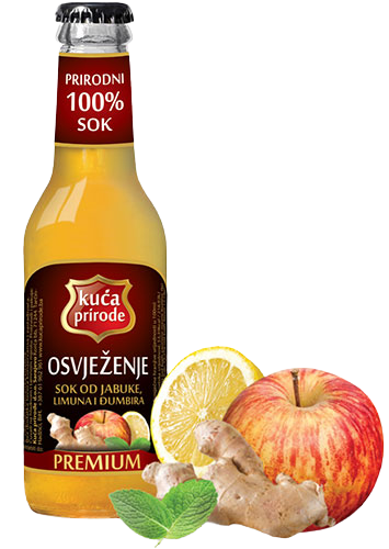 PRIRODNI SOK 100% OSVJEŽENJE 200ml PREMIUM KUĆA PRIRODE 