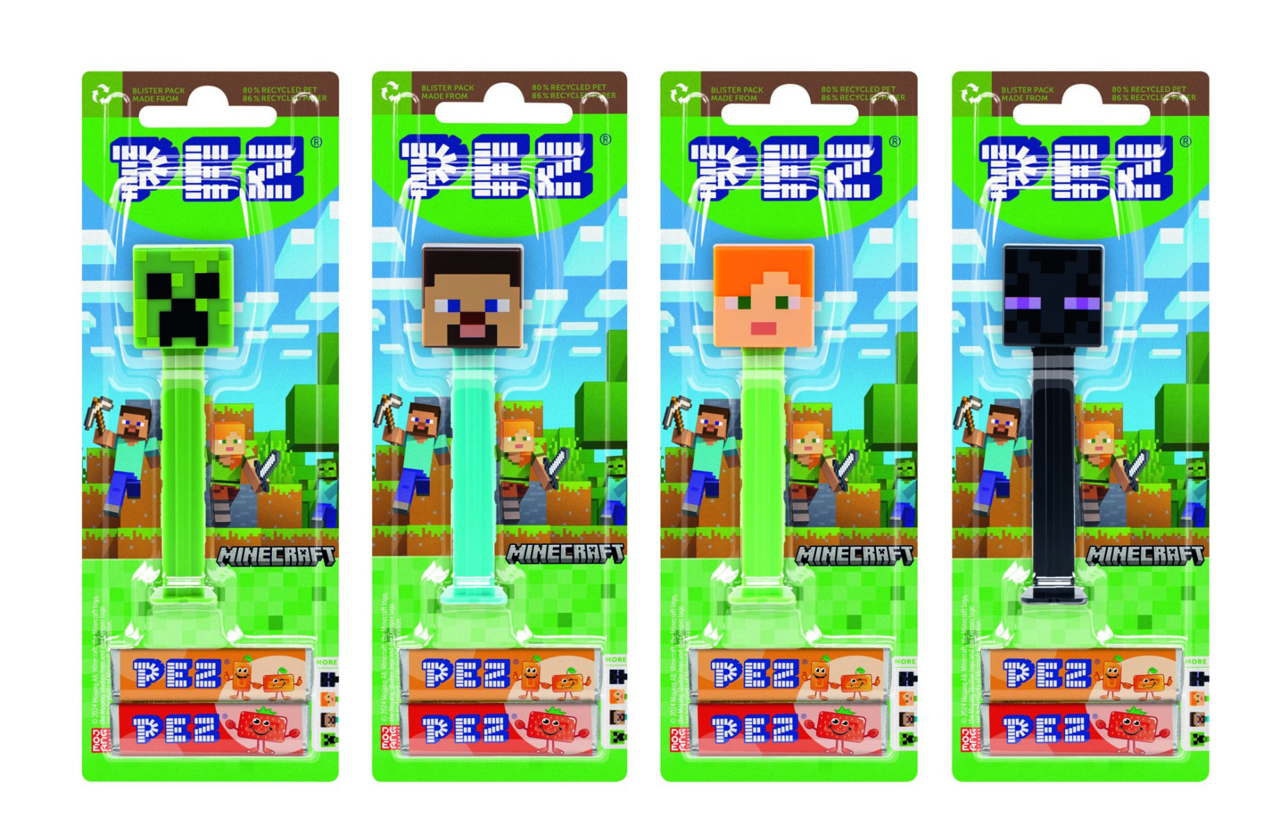 PEZ BLISTER 1+2 17gr MINECRAFT P-12