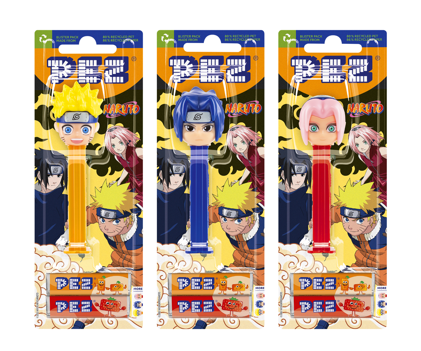 PEZ BLISTER 1+2 17gr NARUTO P-12