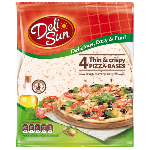 DELISUN PIZZA BASES 320g 4/1 P-18