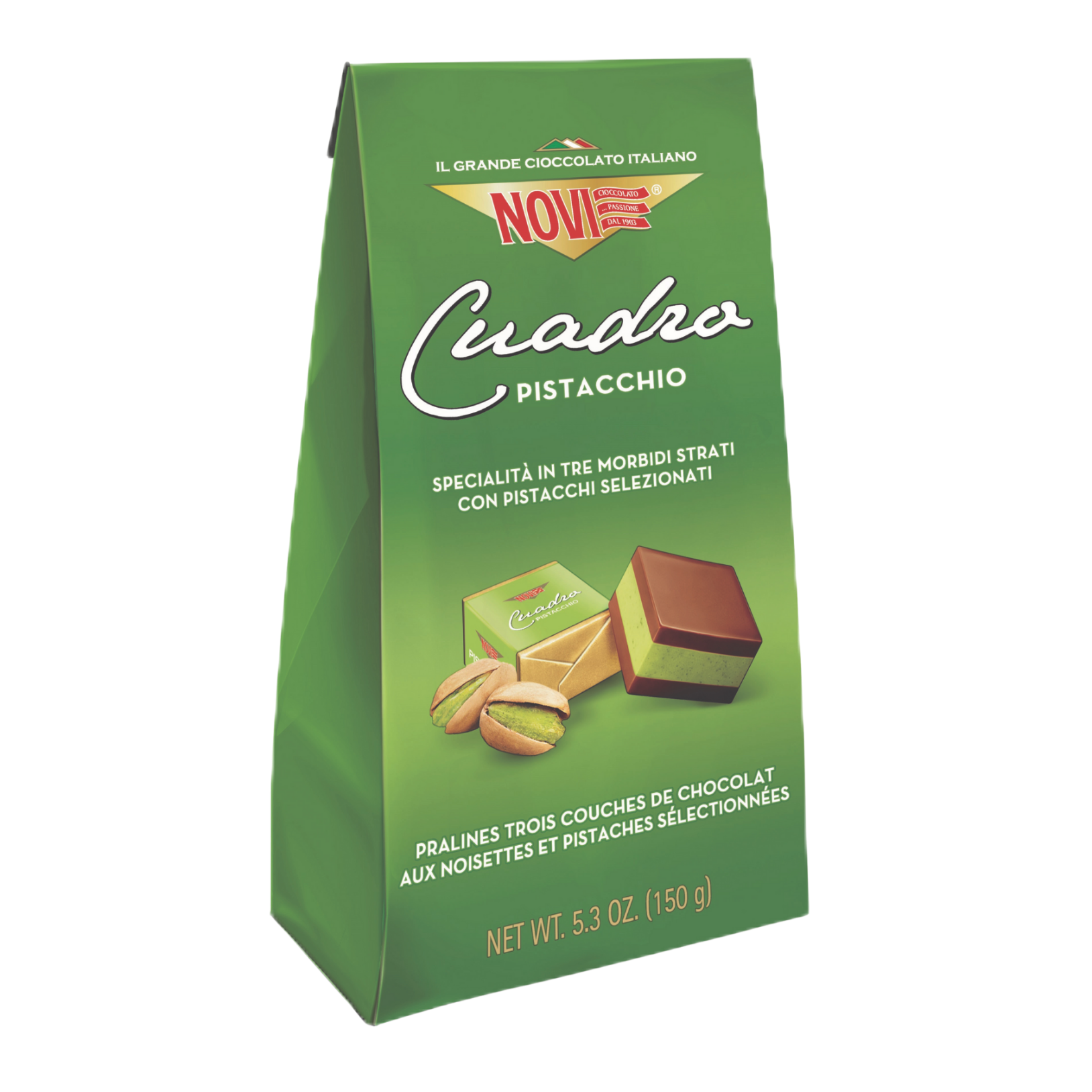 Praline Cuadro  Pistacchio NOVI 150g