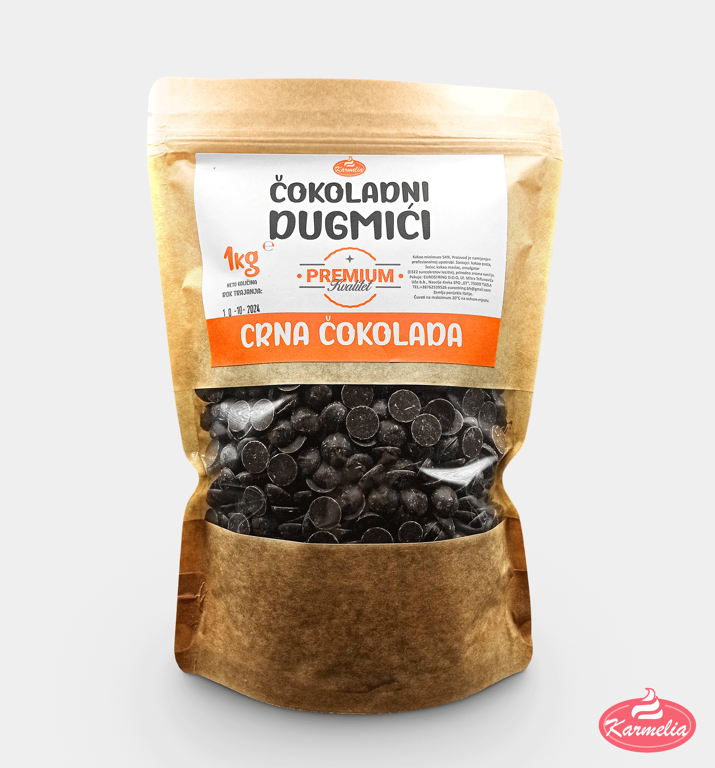 Čokoladni Dugmići 1kg - Crni