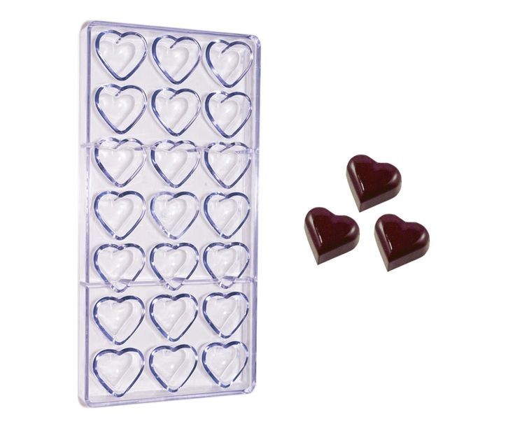 Plastični kalup za praline srce COO1