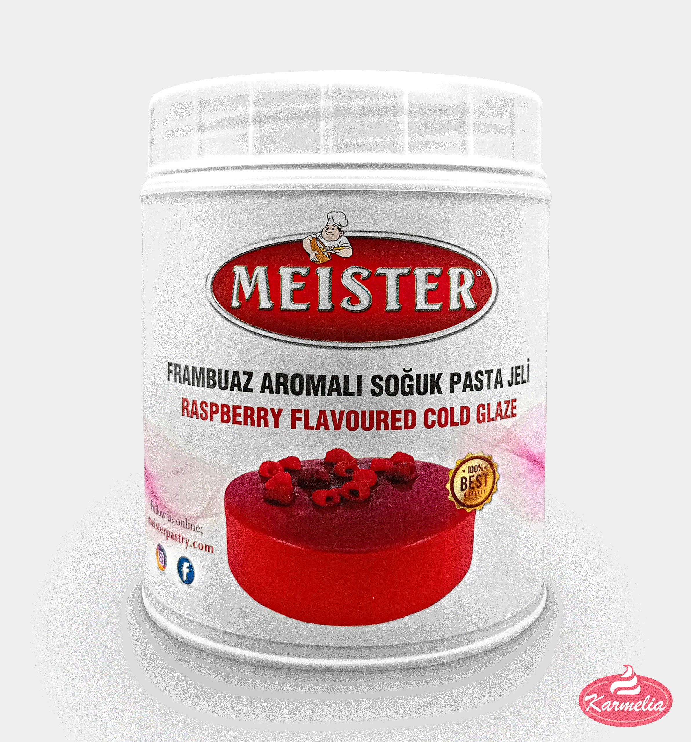 Meister Mirror Hladna Glazura 1kg - Malina