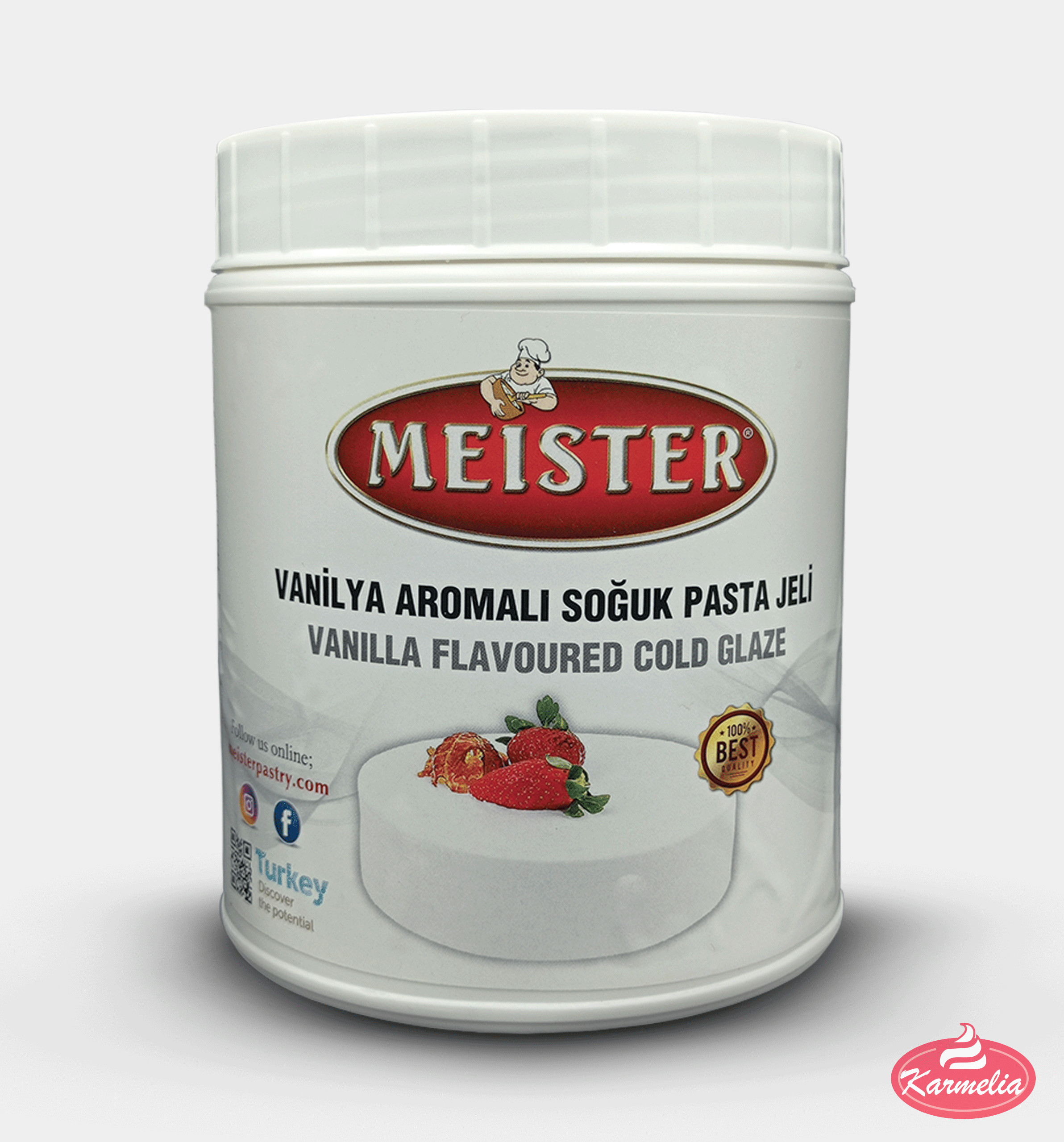 Meister Mirror Hladna Glazura 1kg - Vanilija (Bijela)