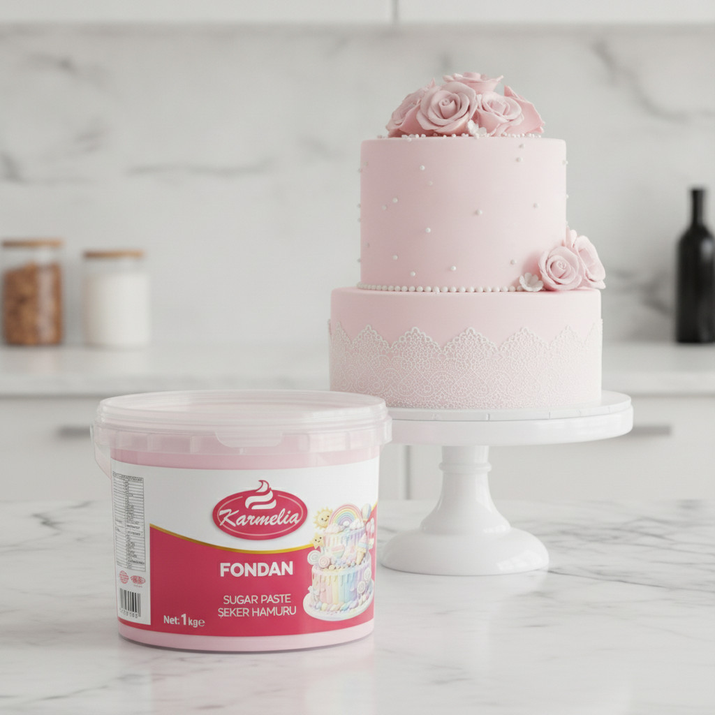 Karmelia Fondan 1 kg Svijetlo roze