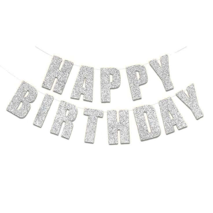 Banner Happy Birthday srebreni 12/1