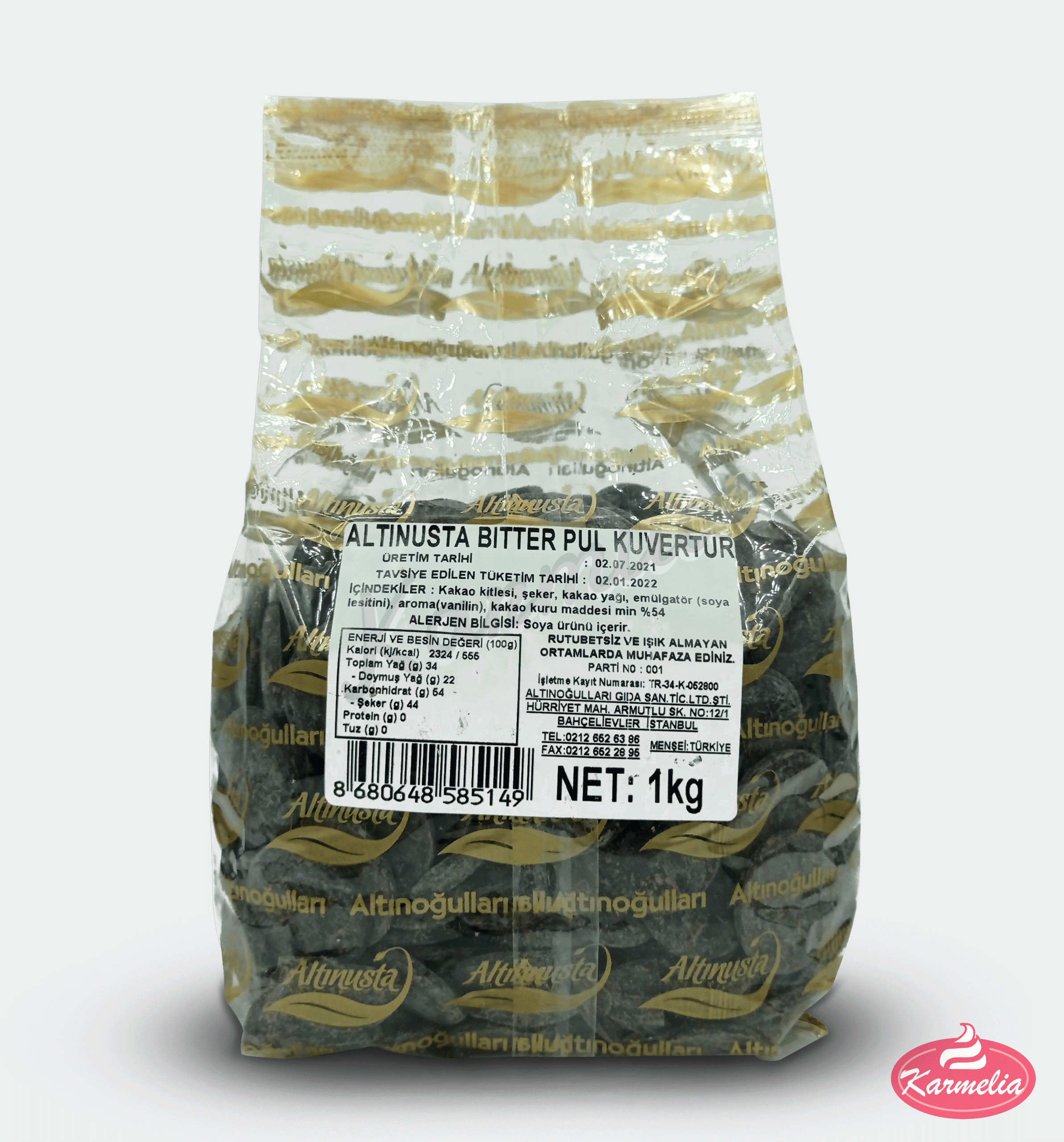 Altinusta Čokolada u Dugmićima 1. Klasa 1kg - Crna