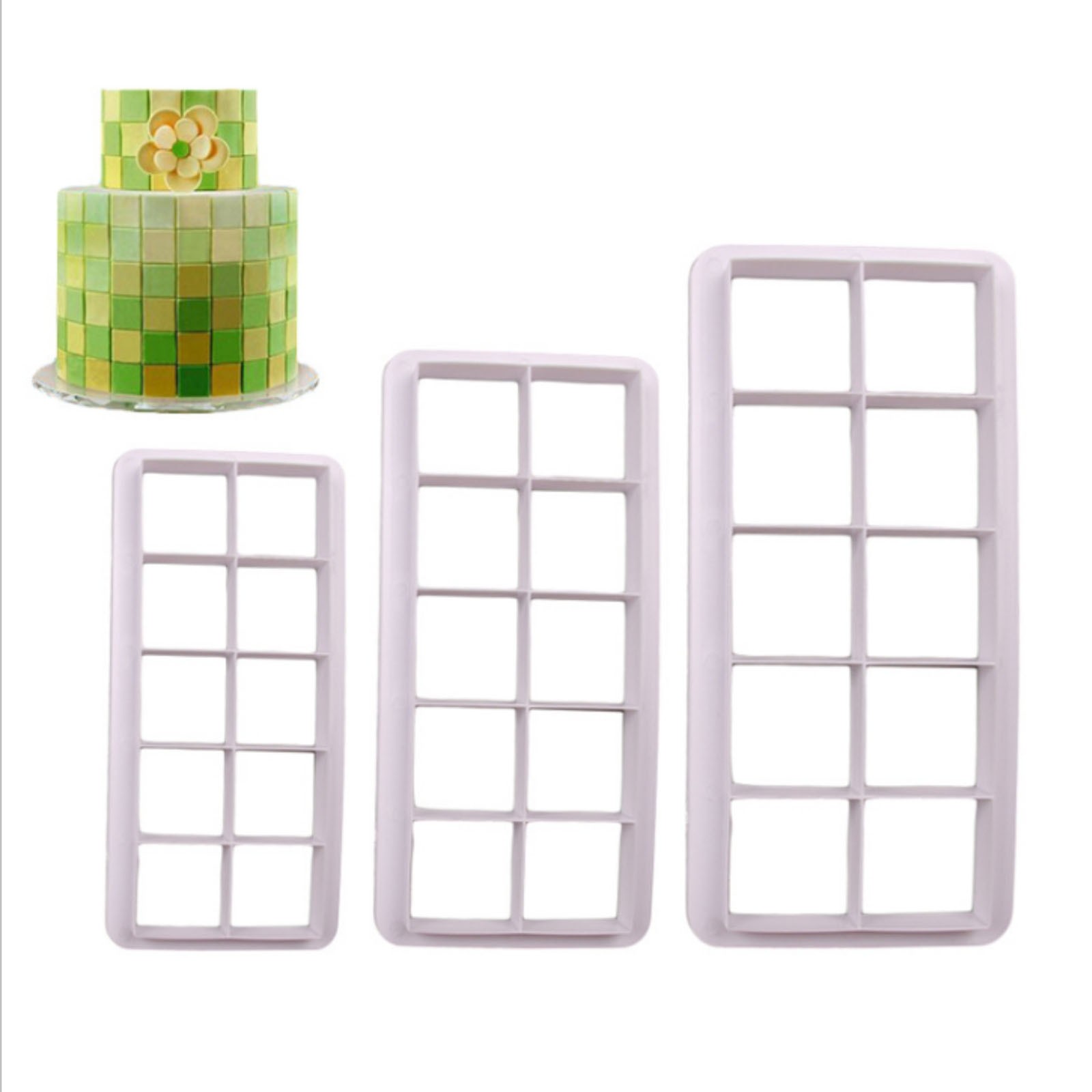 Plastični Set Sjekača 3Kom - Mozaik (Kocka)