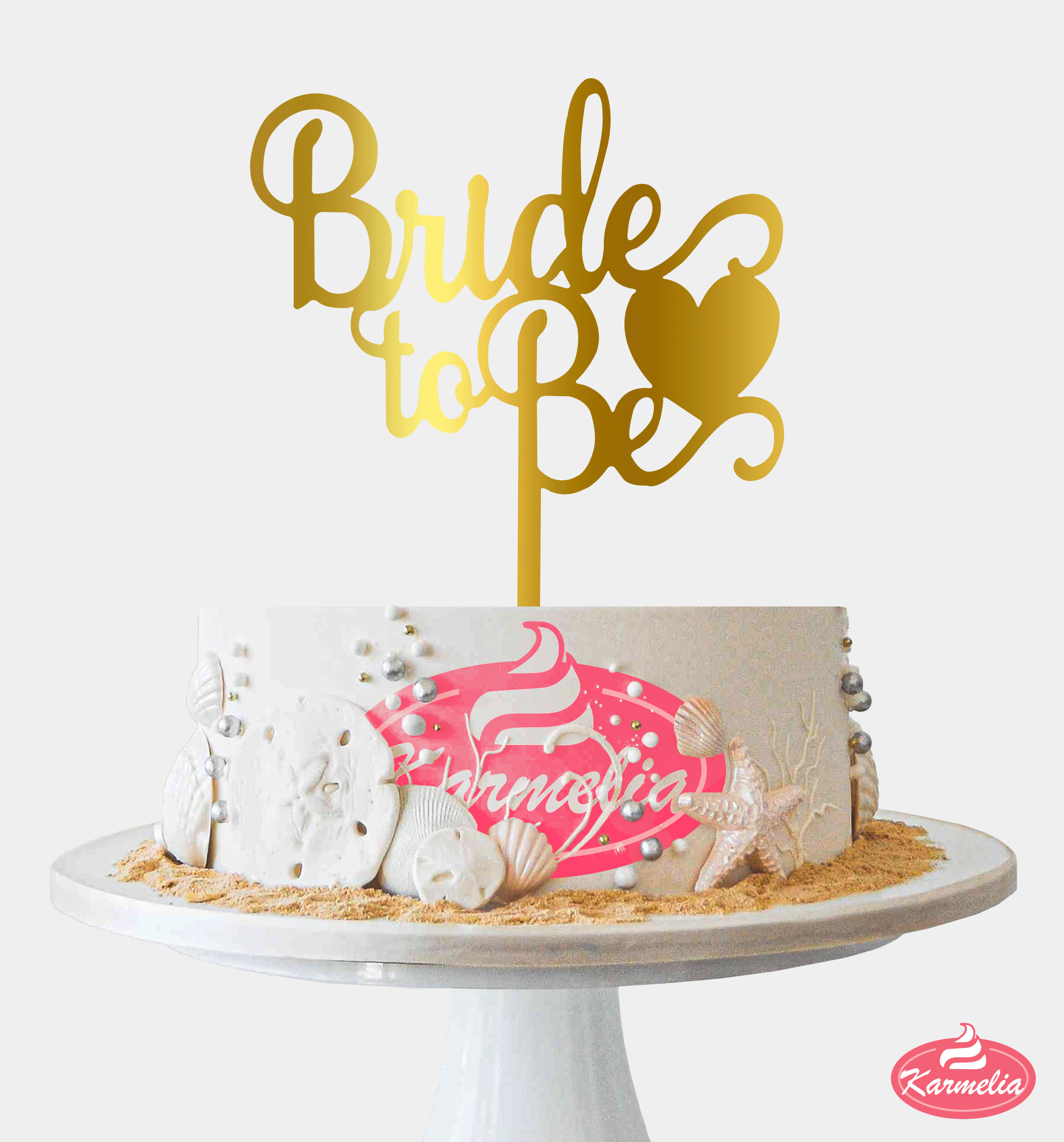 Topper "Bride to Be" - Zlatni