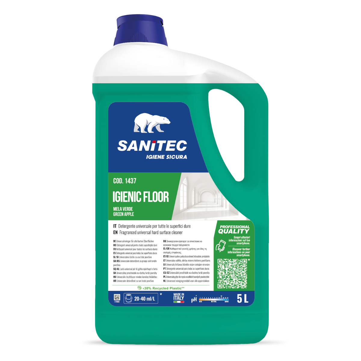 IGIENIC FLOOR - sredstvo za podove SANITEC 5l koncentrat - GA